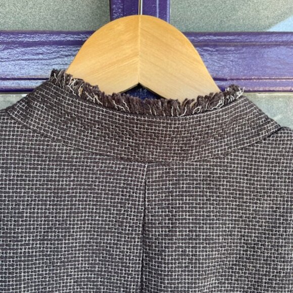 Ann Taylor black fringe jacket w/cropped sleeves - Picture 9 of 9